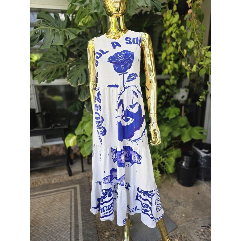 FARM RIO Midi Aquas T-shirt Mididress Medium Rainha Das Aguas